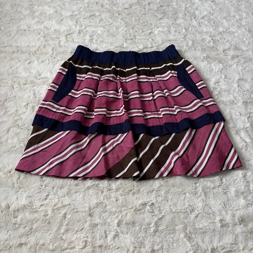 Maeve Anthropologie Women's Size 10 Multicolor Pleated Ellery Skirt